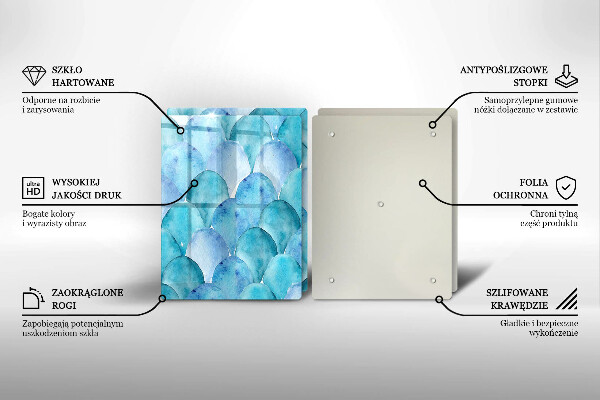 Protector pared cocina Escamas de acuarela