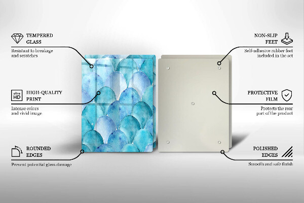 Protector pared cocina Escamas de acuarela