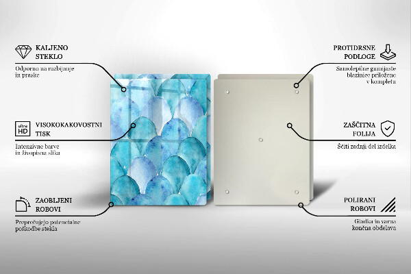 Protector pared cocina Escamas de acuarela