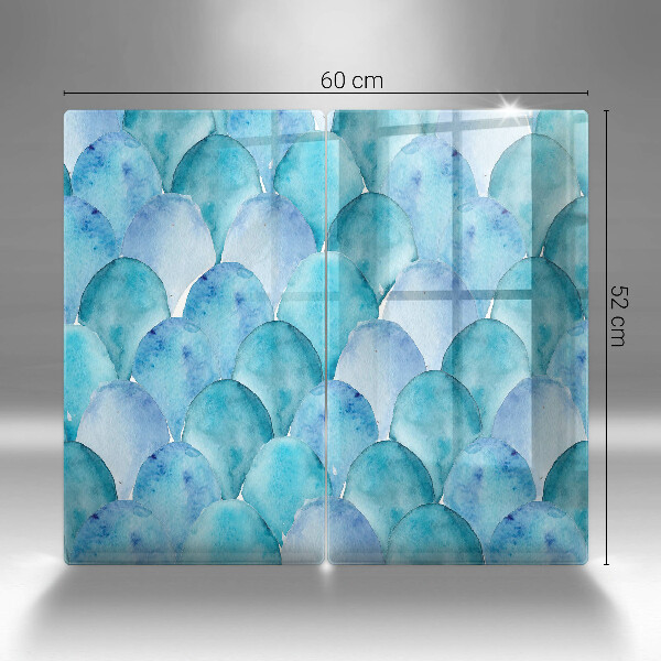 Protector pared cocina Escamas de acuarela