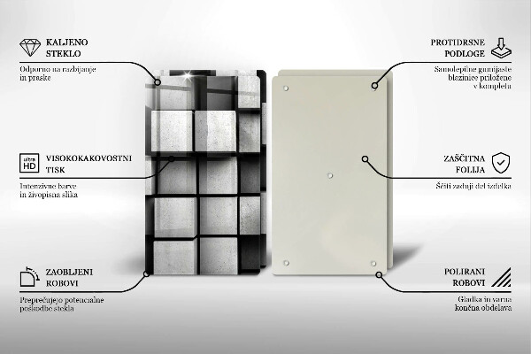 Protector pared cocina Fondo de geometría 3d