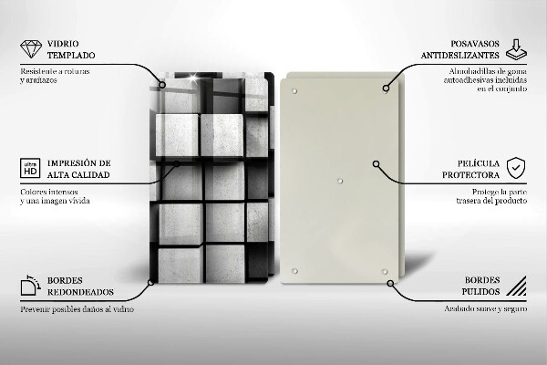 Protector pared cocina Fondo de geometría 3d