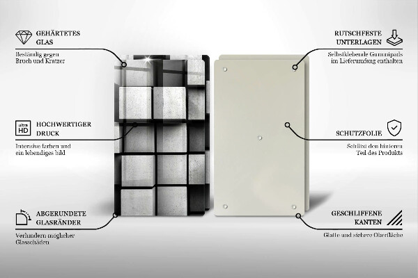 Protector pared cocina Fondo de geometría 3d