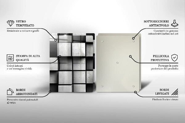 Protector pared cocina Fondo de geometría 3d