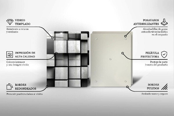 Protector pared cocina Fondo de geometría 3d