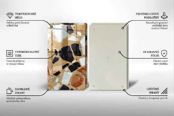 Protector pared cocina Plato de piedras decorativas