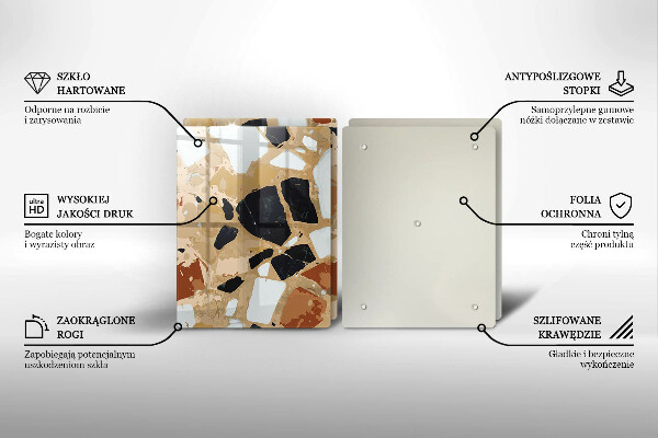 Protector pared cocina Plato de piedras decorativas