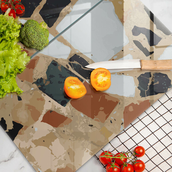 Protector pared cocina Plato de piedras decorativas