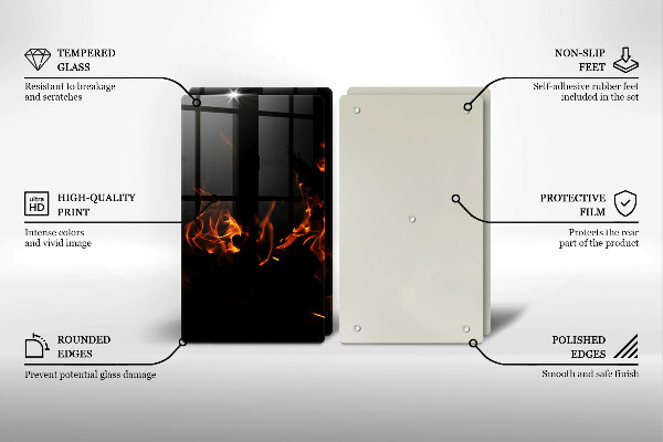 Protector pared cocina Enciende una llama viva