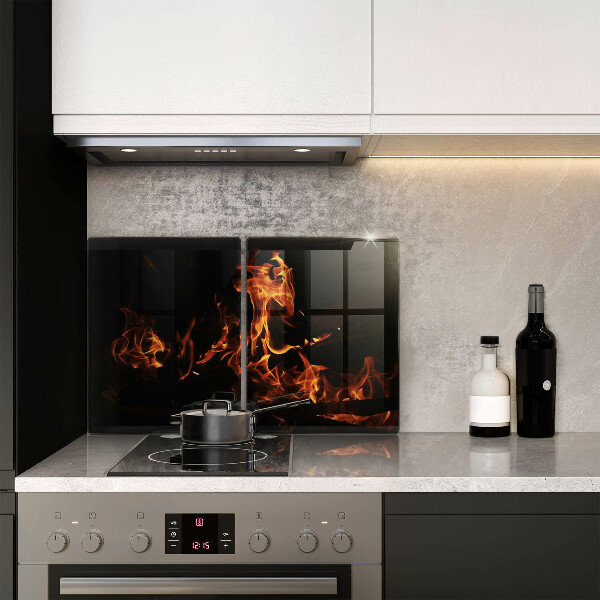 Protector pared cocina Enciende una llama viva