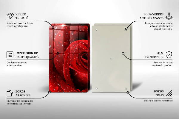 Protector pared cocina Pétalos de rosas