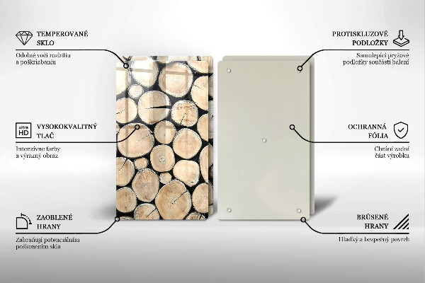 Protector pared cocina Troncos de madera