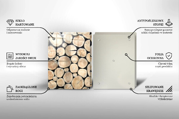 Protector pared cocina Troncos de madera