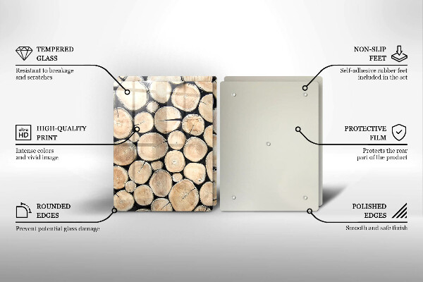 Protector pared cocina Troncos de madera