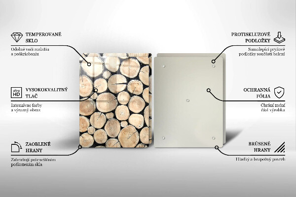 Protector pared cocina Troncos de madera