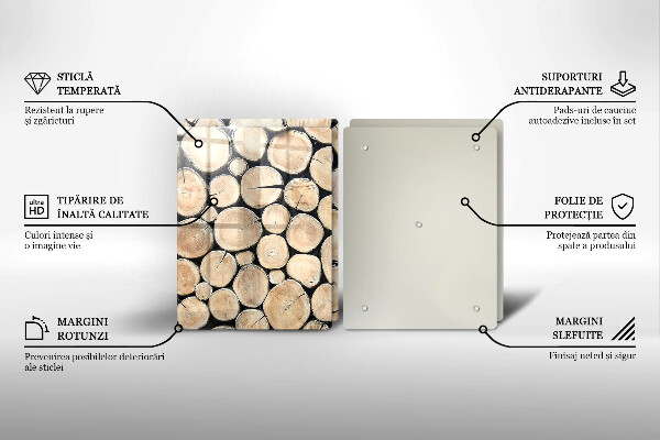 Protector pared cocina Troncos de madera