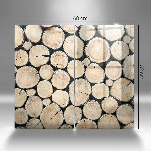 Protector pared cocina Troncos de madera