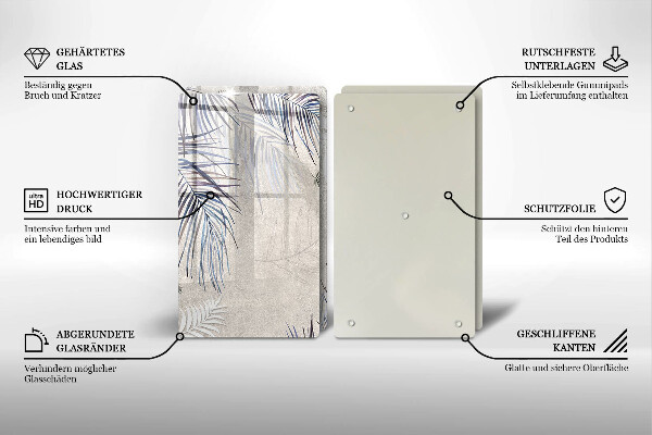 Protector pared cocina Hojas sutiles