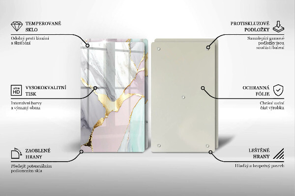 Protector pared cocina Mármol pastel