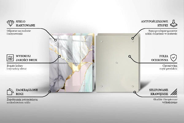 Protector pared cocina Mármol pastel