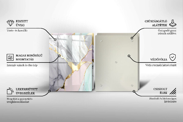 Protector pared cocina Mármol pastel