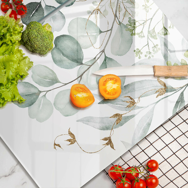 Protector pared cocina Plantas pintadas
