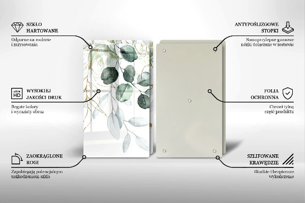 Protector pared cocina Plantas pintadas