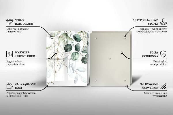 Protector pared cocina Plantas pintadas