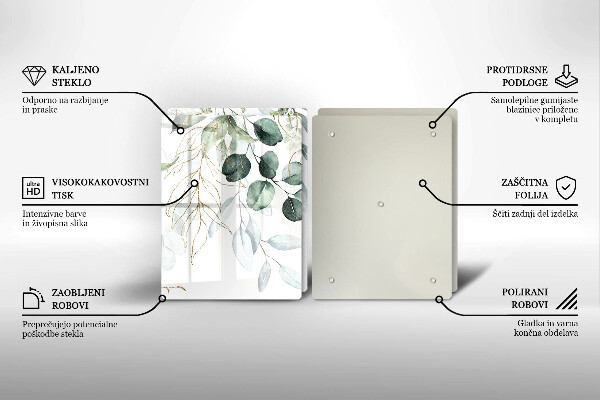 Protector pared cocina Plantas pintadas