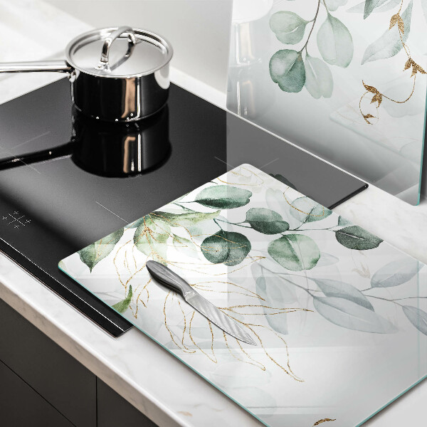 Protector pared cocina Plantas pintadas