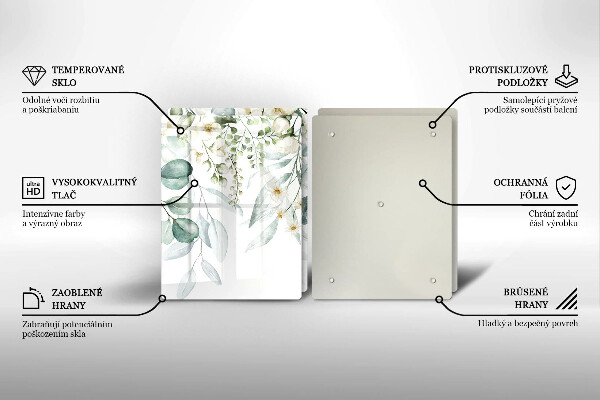 Protector pared cocina Plantas de acuarela