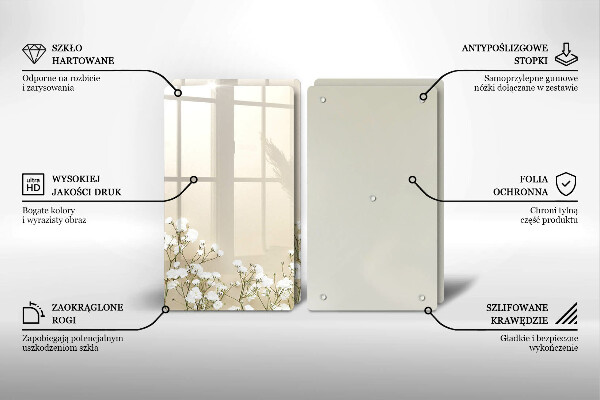 Protector pared cocina Flores boho de yeso