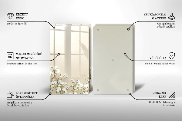 Protector pared cocina Flores boho de yeso