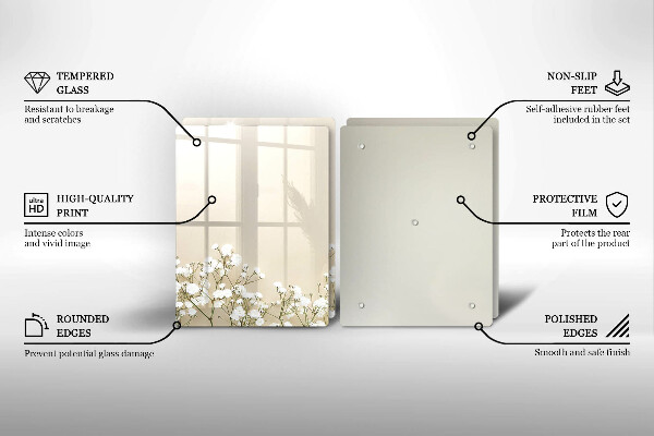 Protector pared cocina Flores boho de yeso