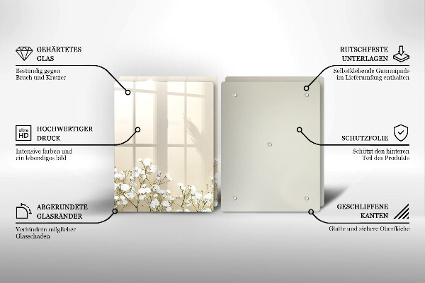 Protector pared cocina Flores boho de yeso