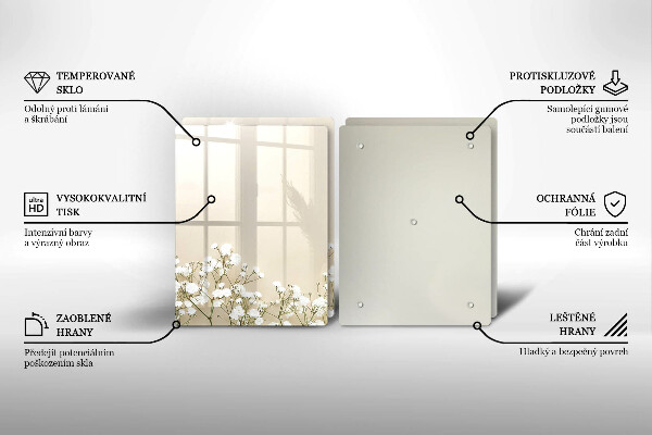 Protector pared cocina Flores boho de yeso