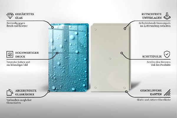 Protector pared cocina Gotas de agua