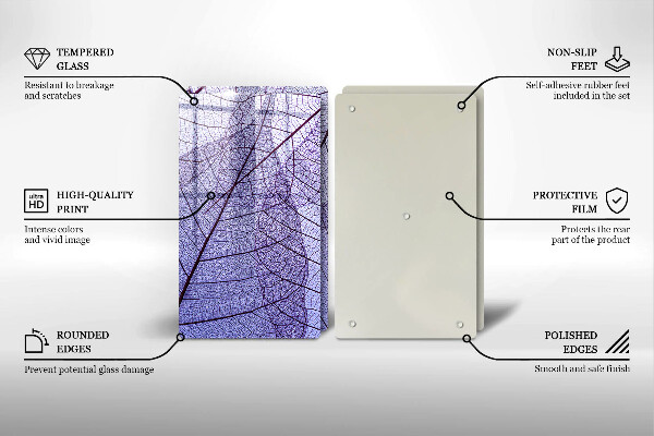 Protector pared cocina Hojas con venas