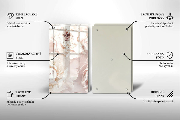 Protector pared cocina Peonías pastel