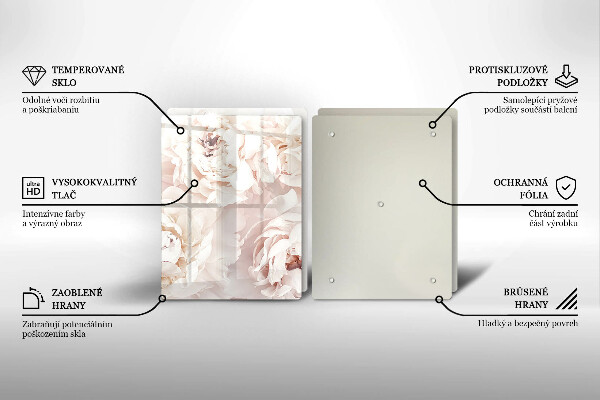 Protector pared cocina Peonías pastel