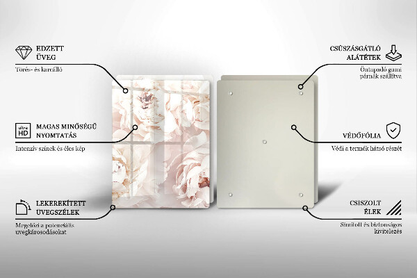 Protector pared cocina Peonías pastel