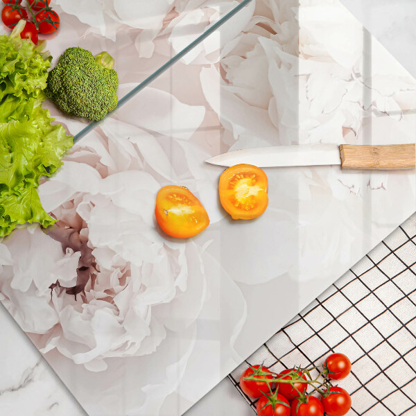 Protector pared cocina Peonías pastel