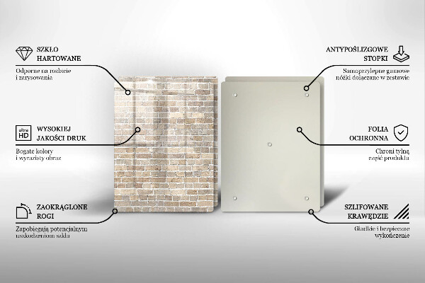 Protector pared cocina Pared de ladrillo brillante