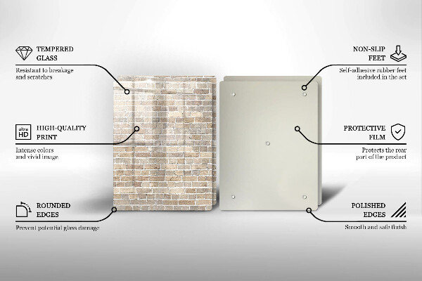 Protector pared cocina Pared de ladrillo brillante