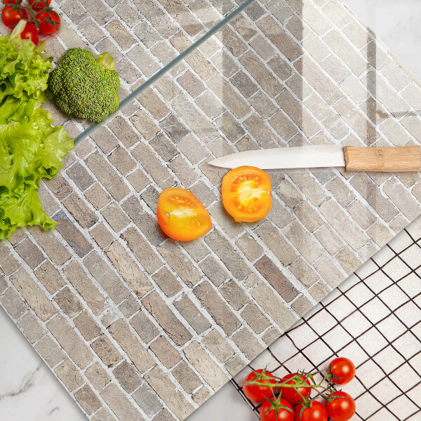 Protector pared cocina Pared de ladrillo brillante