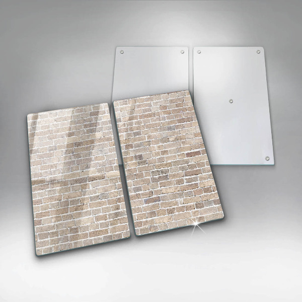 Protector pared cocina Pared de ladrillo brillante