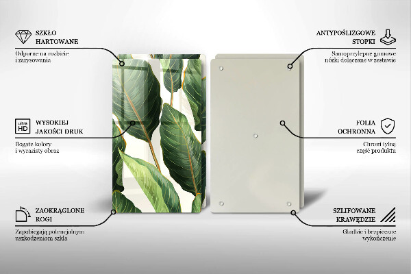 Protector pared cocina Hojas de banana