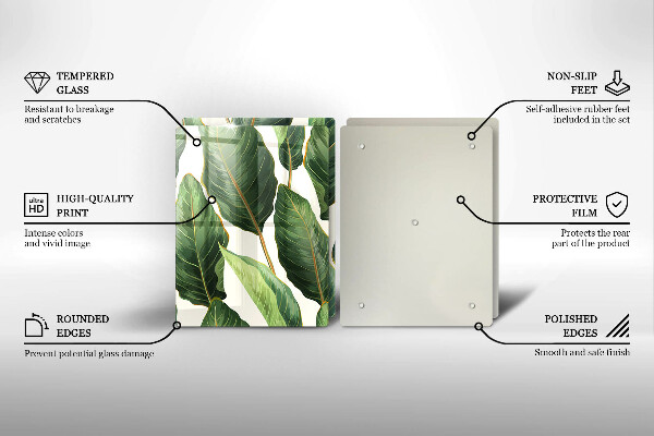 Protector pared cocina Hojas de banana