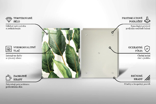 Protector pared cocina Hojas de banana