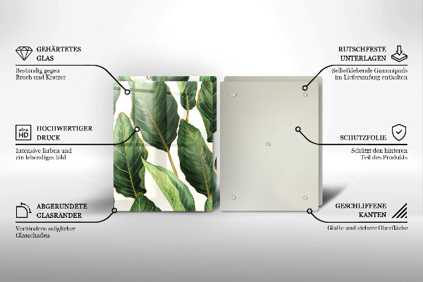 Protector pared cocina Hojas de banana